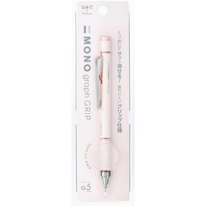 image:imageTombow Mechanical Pencil 05mm MONO Monograph Grip Soft Fit Grip for AntiFatigue Ivory DPA151Apale pink