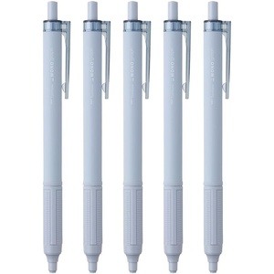 image:imageTombow Permanent Ballpoint Pen Monograph Light 05mm Black Ink Smoky White Stub Pack of 5 BCMGLE255PSmoky Blue Shaft