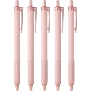 image:imageTombow Permanent Ballpoint Pen Monograph Light 05mm Black Ink Smoky White Stub Pack of 5 BCMGLE255PSmoky Pink Shaft