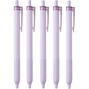 image:imageTombow Permanent Ballpoint Pen Monograph Light 05mm Black Ink Smoky White Stub Pack of 5 BCMGLE255PSmoky Purple Shaft