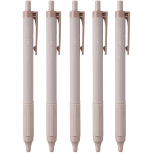 image:imageTombow Permanent Ballpoint Pens Monograph Light 038mm Black Ink Smoky Purple Axis Pack of 5 BCMGLU955PSmoky Brown Shaft