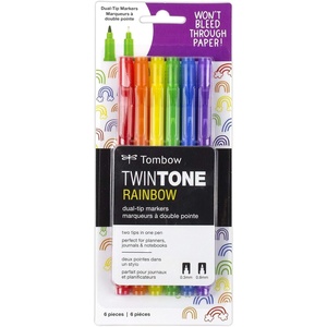 image:imageTombow TwinTone Markers Rainbow 6Pack