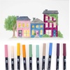 image:imageTombow Art Marker Collection Cottage 10 Piece Dual Brush Pen Set with Blending Palette Kit