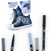 image:imageTombow Art Marker Collection Grayscale 10 Piece Dual Brush Pen Set with Blending Palette Kit