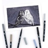 image:imageTombow Art Marker Collection Grayscale 10 Piece Dual Brush Pen Set with Blending Palette Kit