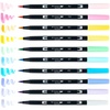 image:imageTombow Art Marker Collection Pastel 10 Piece Dual Brush Pen Set with Blending Palette Kit